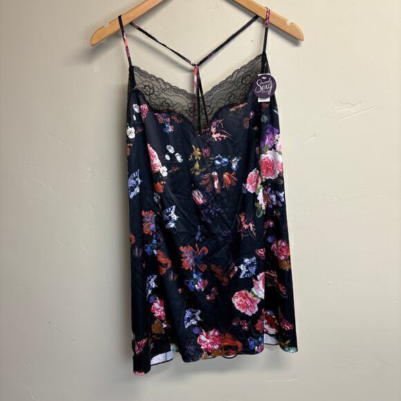 NWT Cacique Floral Lace Satin Chemise Nightgown Sleep Size 22/24 - Picture 1 of 4